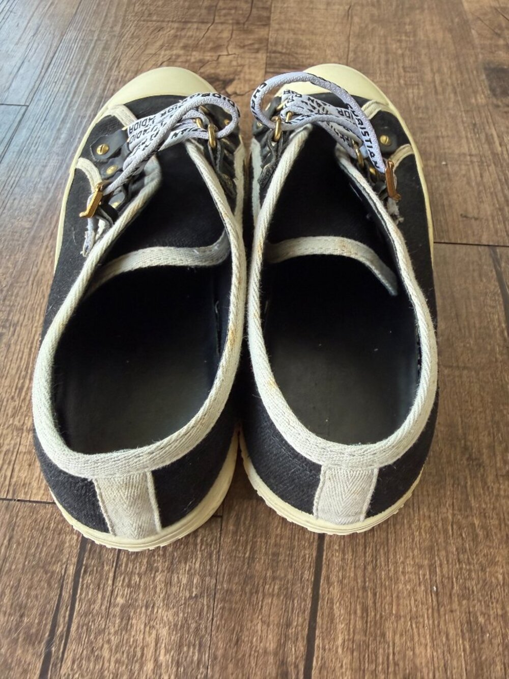 Dior Walk'N'Dior Black Canvas Sneakers, Size 5 1/2 - Picture 13 of 14